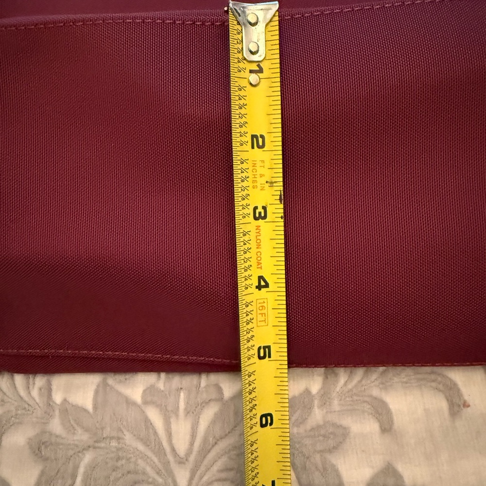 Dooney and Bourke Leather-Trim Burgundy Tote Bag - Picture 4 of 6